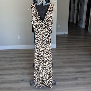 INC International Concepts Leopard Maxi Dress (Size M)